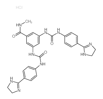 3,5-bis[[4-(4,5-dihydro-1H-imidazol-2-yl)phenyl]carbamoylamino]-N-methyl-benzamide Structure