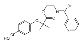 2-[(3-pyridylcarbonyl)amino]ethyl 2-(4-chlorophenoxy)-2-methylpropionate hydrochloride picture