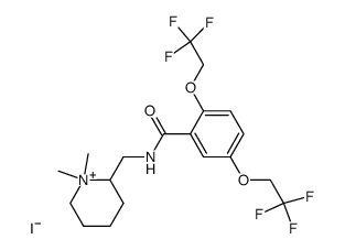2-[2,5-bis(2,2,2trifluoroethoxy)benzamidomethyl]-1,1-dimethylpiperidinium iodide结构式