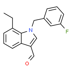 1H-Indole-3-carboxaldehyde,7-ethyl-1-[(3-fluorophenyl)methyl]-(9CI) Structure