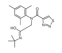 1,2,3-Thiadiazole-4-carboxamide,N-[2-[(1,1-dimethylethyl)amino]-2-oxoethyl]-N-(2,4,6-trimethylphenyl)-(9CI) structure