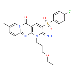 3-[(4-chlorophenyl)sulfonyl]-1-(3-ethoxypropyl)-2-imino-8-methyl-1,2-dihydro-5H-dipyrido[1,2-a:2,3-d]pyrimidin-5-one picture