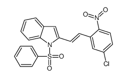 1-(benzenesulfonyl)-2-[2-(5-chloro-2-nitrophenyl)ethenyl]indole Structure