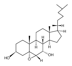 5α,6α-epoxy-5α-cholestane-3β,7α-diol Structure