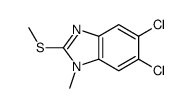 5,6-dichloro-1-methyl-2-methylsulfanylbenzimidazole结构式