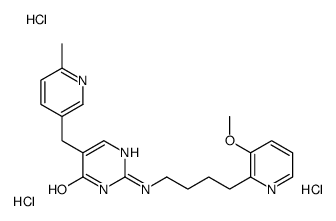 2-[4-(3-methoxypyridin-2-yl)butylamino]-5-[(6-methylpyridin-3-yl)methyl]-1H-pyrimidin-6-one,trihydrochloride结构式