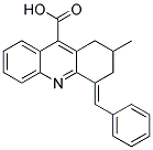 4-BENZYLIDENE-2-METHYL-1,2,3,4-TETRAHYDRO-ACRIDINE-9-CARBOXYLIC ACID结构式