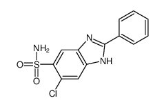 6-chloro-2-phenyl-3H-benzimidazole-5-sulfonamide结构式