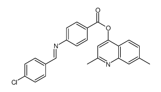 (2,7-dimethylquinolin-4-yl) 4-[(4-chlorophenyl)methylideneamino]benzoate Structure