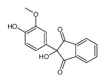 1H-Indene-1,3(2H)-dione, 2-hydroxy-2-(4-hydroxy-3-methoxyphenyl)-结构式