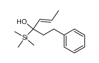 6-phenyl-4-(trimethylsilyl)-2-hexen-4-ol结构式