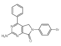 7H-Pyrrolo[3,4-d]pyrimidin-7-one,2-amino-6-(4-bromophenyl)-5,6-dihydro-4-phenyl- structure