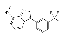 N-methyl-3-[3-(trifluoromethyl)phenyl]imidazo[1,2-a]pyrazin-8-amine结构式