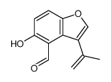 3-isopropenyl-4-formyl-5-hydroxybenzofuran Structure