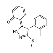 (6Z)-6-[4-(2-methylphenyl)-3-methylsulfanyl-1H-1,2,4-triazol-5-ylidene]cyclohexa-2,4-dien-1-one结构式