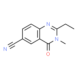 6-Quinazolinecarbonitrile,2-ethyl-3,4-dihydro-3-methyl-4-oxo-(9CI)结构式