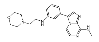 Methyl-{3-[3-(2-morpholin-4-yl-ethylamino)-phenyl]-imidazo[1,2-a]pyrazin-8-yl}-amine结构式