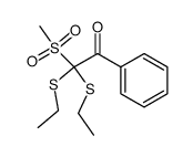 2,2-bis(ethylthio)-2-(methylsulfonyl)-1-phenylethan-1-one结构式