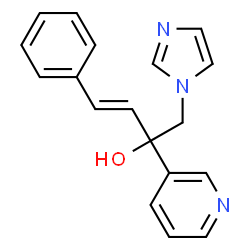 (3E)-1-(1H-IMIDAZOL-1-YL)-4-PHENYL-2-PYRIDIN-3-YLBUT-3-EN-2-OL structure