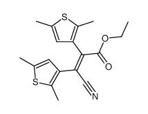 ethyl 3-cyano-2,3-bis(2,5-dimethyl-3-thienyl)acrylate结构式