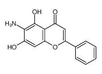 4H-1-Benzopyran-4-one,6-amino-5,7-dihydroxy-2-phenyl-(9CI) Structure