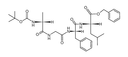 Boc-D-Ala-Gly-Phe-Leu-OBzl Structure