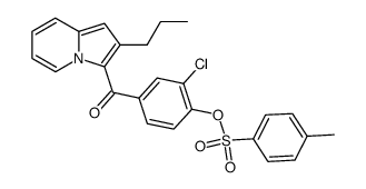 2-chloro-4-(2-propylindolizine-3-carbonyl)phenyl 4-methylbenzenesulfonate Structure
