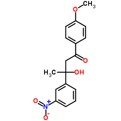 3-Hydroxy-1-(4-methoxyphenyl)-3-(3-nitrophenyl)-1-butanone Structure