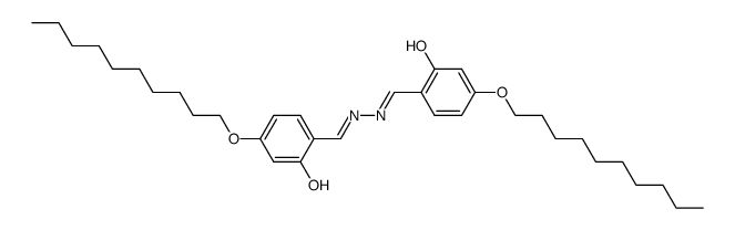 6,6'-(1E,1'E)-hydrazine-1,2-diylidenebis(methan-1-yl-1-ylidene)bis(3-decyloxy phenol) Structure