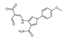 1-(4-Methoxy-phenyl)-4-((Z)-2-nitro-3-oxo-propenylamino)-1H-pyrrole-3-carboxylic acid amide Structure