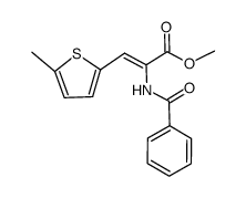 (Z)-2-Benzoylamino-3-(5-methyl-thiophen-2-yl)-acrylic acid methyl ester Structure