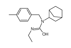 1-(3-bicyclo[2.2.1]heptanyl)-3-ethyl-1-[(4-methylphenyl)methyl]urea Structure