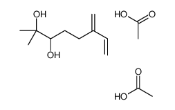 acetic acid,2-methyl-6-methylideneoct-7-ene-2,3-diol Structure