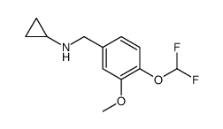 Benzenemethanamine, N-cyclopropyl-4-(difluoromethoxy)-3-methoxy Structure