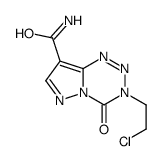 3-(2-chloroethyl)-3,4-dihydro-4-oxopyrazolo(5,1-d)-1,2,3,5-tetrazine-8-carboxamide structure