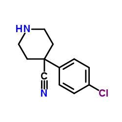 4-(4-氯苯基)哌啶-4-甲腈结构式