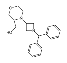 [(3R)-4-(1-benzhydrylazetidin-3-yl)morpholin-3-yl]methanol结构式