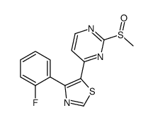 4-(2-fluorophenyl)-5-(2-methylsulfinylpyrimidin-4-yl)-1,3-thiazole Structure