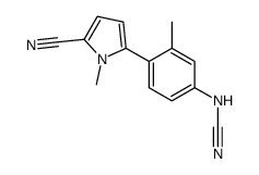 [4-(5-cyano-1-methylpyrrol-2-yl)-3-methylphenyl]cyanamide结构式