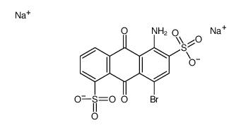 disodium 1-amino-4-bromo-9,10-dihydro-9,10-dioxoanthracene-2,5-disulphonate结构式