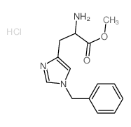 L-Histidine,1-(phenylmethyl)-, methyl ester, hydrochloride (1:2) structure