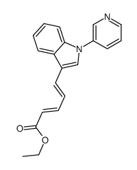 ethyl 5-(1-pyridin-3-ylindol-3-yl)penta-2,4-dienoate结构式