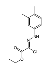 ethyl 2-chloro-2-[(3,4-dimethylphenyl)hydrazinylidene]acetate结构式