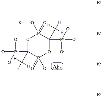 (2,5-dihydroxy-3,6-dimethyl-1,4,2,5-dioxadiphosphorinane-3,6-diyl)diphosphonic acid P,P'-dioxide, hexapotassium salt结构式