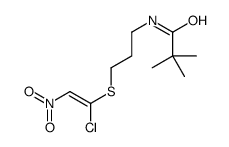 N-[3-(1-chloro-2-nitroethenyl)sulfanylpropyl]-2,2-dimethylpropanamide结构式