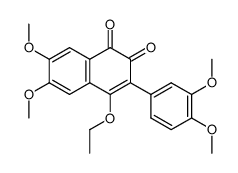 6,7-dimethoxy-3-(3,4-dimethoxyphenyl)-4-ethoxy-1,2-naphthoquinone结构式