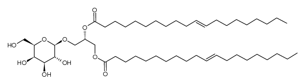 (11E,11'E)-(S)-3-(((2R,3R,4S,5R,6R)-3,4,5-trihydroxy-6-(hydroxymethyl)tetrahydro-2H-pyran-2-yl)oxy)propane-1,2-diyl bis(icos-11-enoate)结构式