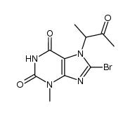 8-bromo-3-methyl-7-(3-oxobutan-2-yl)-3,7-dihydro-1H-purine-2,6-dione Structure