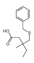 3-(benzylsulfanylmethyl)-3-methylpentanoic acid结构式