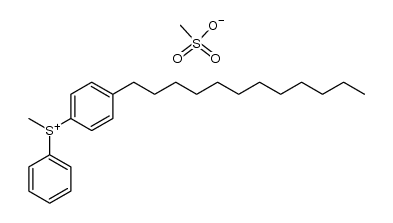 p-dodecylphenyl methyl phenyl sulfonium methanesulfonate Structure